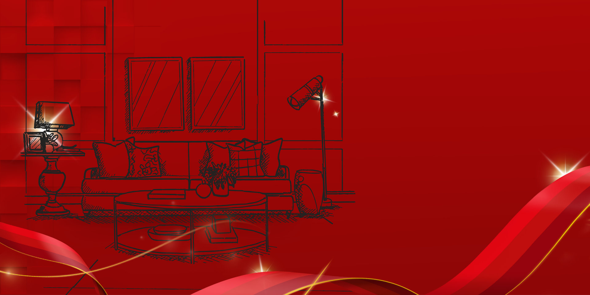 Grafik zu einem Blogbeitrag über die Geschichte des Wohnzimmer